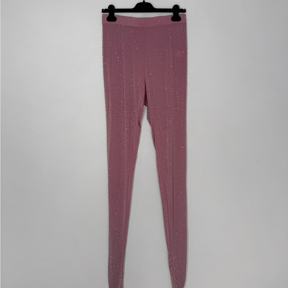 Alex Perry Pink Embellished Leggings